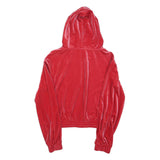 Womens Red Hoodie Pullover XS Velvet Style Casual Comfort