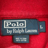 Polo By Ralph Lauren 1/4 Zip - Large Red Cotton