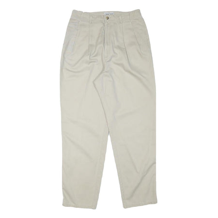 CABIN CREEK Mens Cotton Blend Beige Relaxed Straight Trousers W28 L29 Casual
