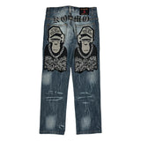 Kosmo Lupo Hip Hop Jeans - 32W 32L Blue Cotton