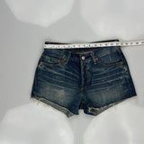 Levis Denim Shorts - 29W UK 8 Dark Wash Denim