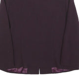 JANET Womens Purple Jacket M Woven Button Closure Classic Tailored