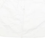 TOMMY HILFIGER Womens White Cotton Blend Mini Skirt M Casual Pocket Detail