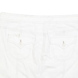 TOMMY HILFIGER Womens White Cotton Blend Mini Skirt M Casual Pocket Detail
