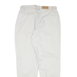 RIDERS Womens Cotton Blend White Relaxed Straight Trousers W32 L29 Casual