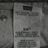 Levis Slim Jeans - 31W 30L Gray Cotton