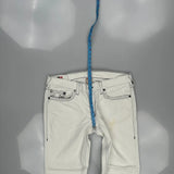 True Religion Contrast Stitch Jeans - 38W 32L White Cotton