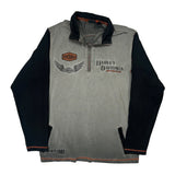Motorcycles Harley Davidson Graphic 1/4 Zip - XL Black Cotton