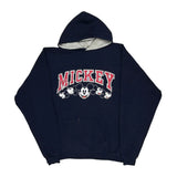 Mickey Mouse Disney Cartoon Hoodie - 2XL Navy Cotton