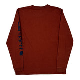 Carhartt Long Sleeve T-Shirt - Medium Red Cotton