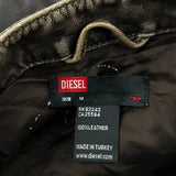 Diesel Leather Jacket - Medium Black Leather