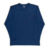 Dickies Long Sleeve T-Shirt - Large Blue Polyester