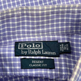 Polo By Ralph Lauren Checked Shirt - Large Blue Cotton