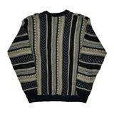 Unbranded Striped Sweater - Large Black Acrylic