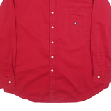 CHAPS RALPH LAUREN Mens Red Cotton Shirt XL Classic Button Down Chest Pocket