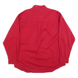 CHAPS RALPH LAUREN Mens Red Cotton Shirt XL Classic Button Down Chest Pocket