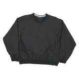 REEBOK Mens Black 2XL Polyester Blend Pullover V Neck Classic Jacket Sportswear