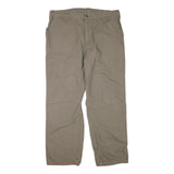 CARHARTT Mens Regular Fit Beige Cotton Blend Trousers W40 L32 Workwear Zip