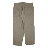 CARHARTT Mens Regular Fit Beige Cotton Blend Trousers W40 L32 Workwear Zip