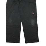 DICKIES Mens Black Polyester Blend Regular Fit Straight Leg Trousers W36 L32