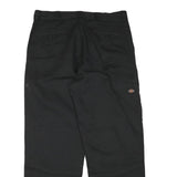 DICKIES Mens Black Polyester Blend Regular Fit Straight Leg Trousers W36 L32
