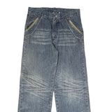 BLK Mens Jeans Regular Straight Denim Medium W27 L26 Distressed Pocket Detailing