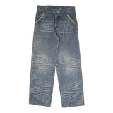 BLK Mens Jeans Regular Straight Denim Medium W27 L26 Distressed Pocket Detailing