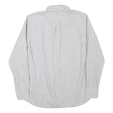 HARMONT AND BLAINE Mens Grey White Striped Shirt S Cotton Blend Classic Fit
