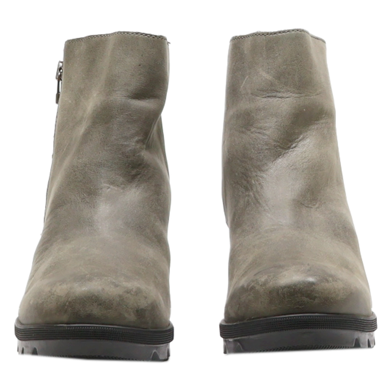 SOREL Ankle Boots Grey Leather Womens UK 7