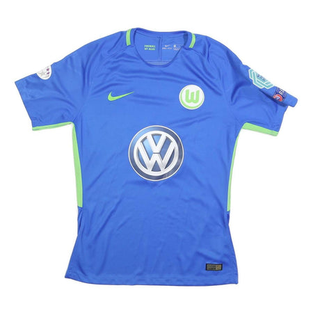 NIKE Signed Mens Blue & Green Football Shirt M Short Sleeve Dickenmann 21