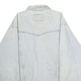 WRANGLER Mens Blue Cotton Denim Jacket 2XL Authentic Western Button Closure