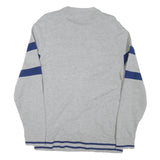 GUESS Mens Grey & Blue Sweatshirt Crew Neck L Cotton Blend Casual Pullover