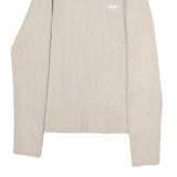 LEVI'S Womens Cream Pullover Plain Rib Knit Crew Neck Jumper S Cotton Blend