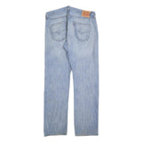LEVI'S 501 Mens Jeans Blue Regular Straight Denim Light W34 L32 Classic Button