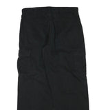 WRANGLER Mens Black Cargo Regular Fit Cotton Blend Trousers W36 L32 Pocketed