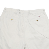TOMMY HILFIGER Mens Shorts White 2XL W36 Classic Cotton Pleated Summer