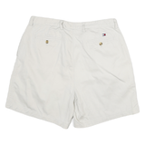 TOMMY HILFIGER Mens Shorts White 2XL W36 Classic Cotton Pleated Summer