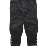 Womens Black Polyester Blend Relaxed Cargo Trousers W31 L31 Stylish Functional