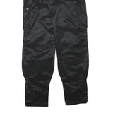 Womens Black Polyester Blend Relaxed Cargo Trousers W31 L31 Stylish Functional