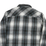 WRANGLER Mens Black & White Plaid Shirt M Cotton Blend Casual Long Sleeve