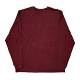 Carhartt Long Sleeve T-Shirt - Large Burgundy Cotton