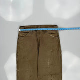 Dickies Carpenter Trousers - 32W 30L Brown Cotton