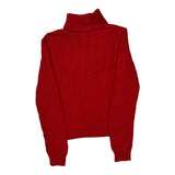 Polo By Ralph Lauren Cable Knit Sweater - Large Red Cotton