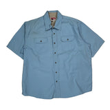 Premium Quality Wrangler Short Sleeve Shirt - XL Blue Cotton