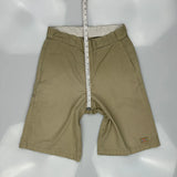 Dickies Chino Shorts - 32W 11L Khaki Cotton