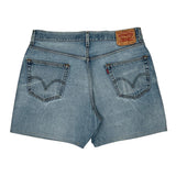 550 Relaxed Fit Levis Denim Shorts - 35W UK 18 Light Wash Cotton