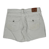 True Religion Mini Denim Shorts - 32W US 8 White Cotton