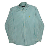 Ralph Lauren Striped Shirt - Large Blue Cotton