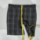 Dickies Checked Shorts - 40W 11L Grey Cotton Blend