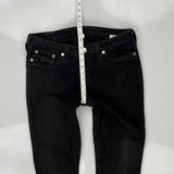True Religion Skinny Jeans - 33W UK 12 Black Cotton Blend